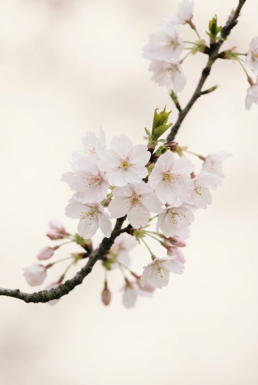 Cherry blossom sakura branch