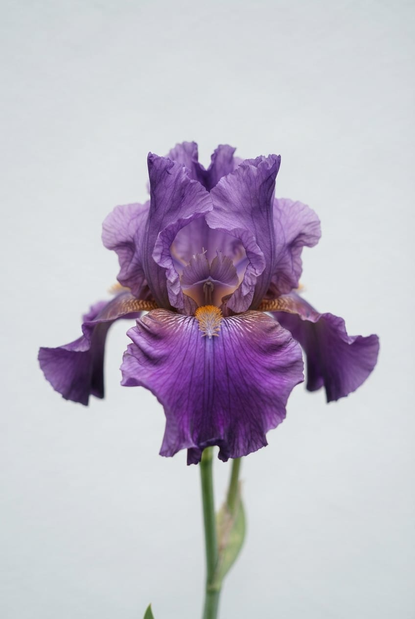 Iris Germanica bearded iris in natural light