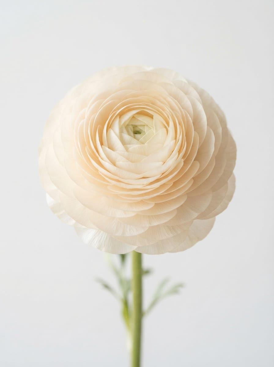 Ivory ranunculus layered petals